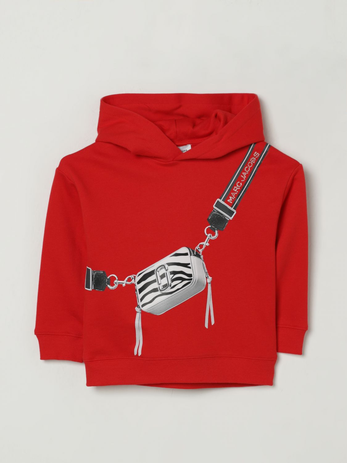 Marc Jacobs Bag-print Hooded Top In Red