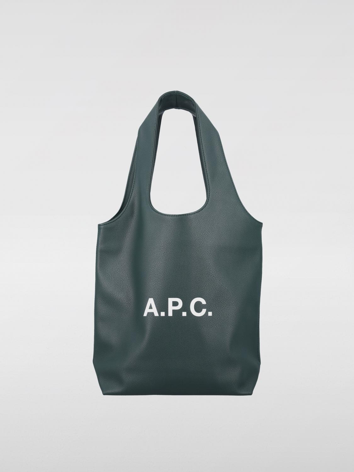 Apc A.p.c. Ninon Small Tote Bag In Green