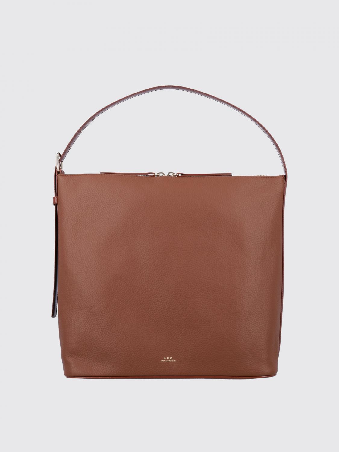 Apc Vera Leather Shoulder Bag In Brown