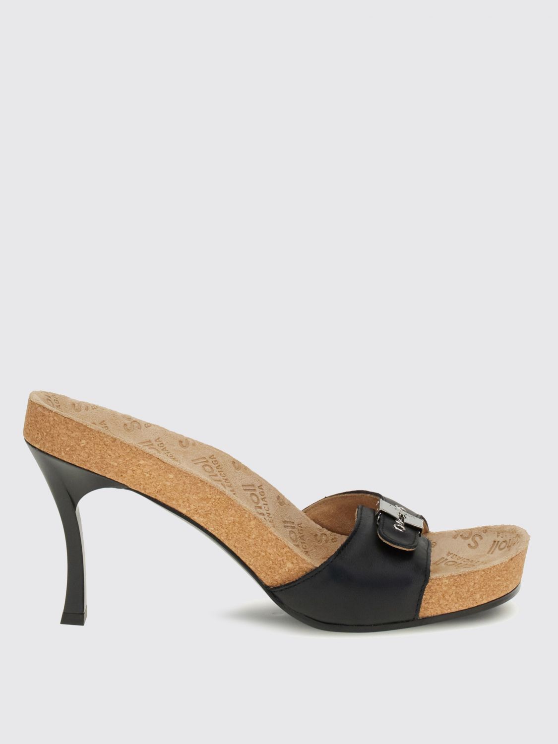 Balenciaga Scholl Collaboration Sandals Buckle Detail In Black