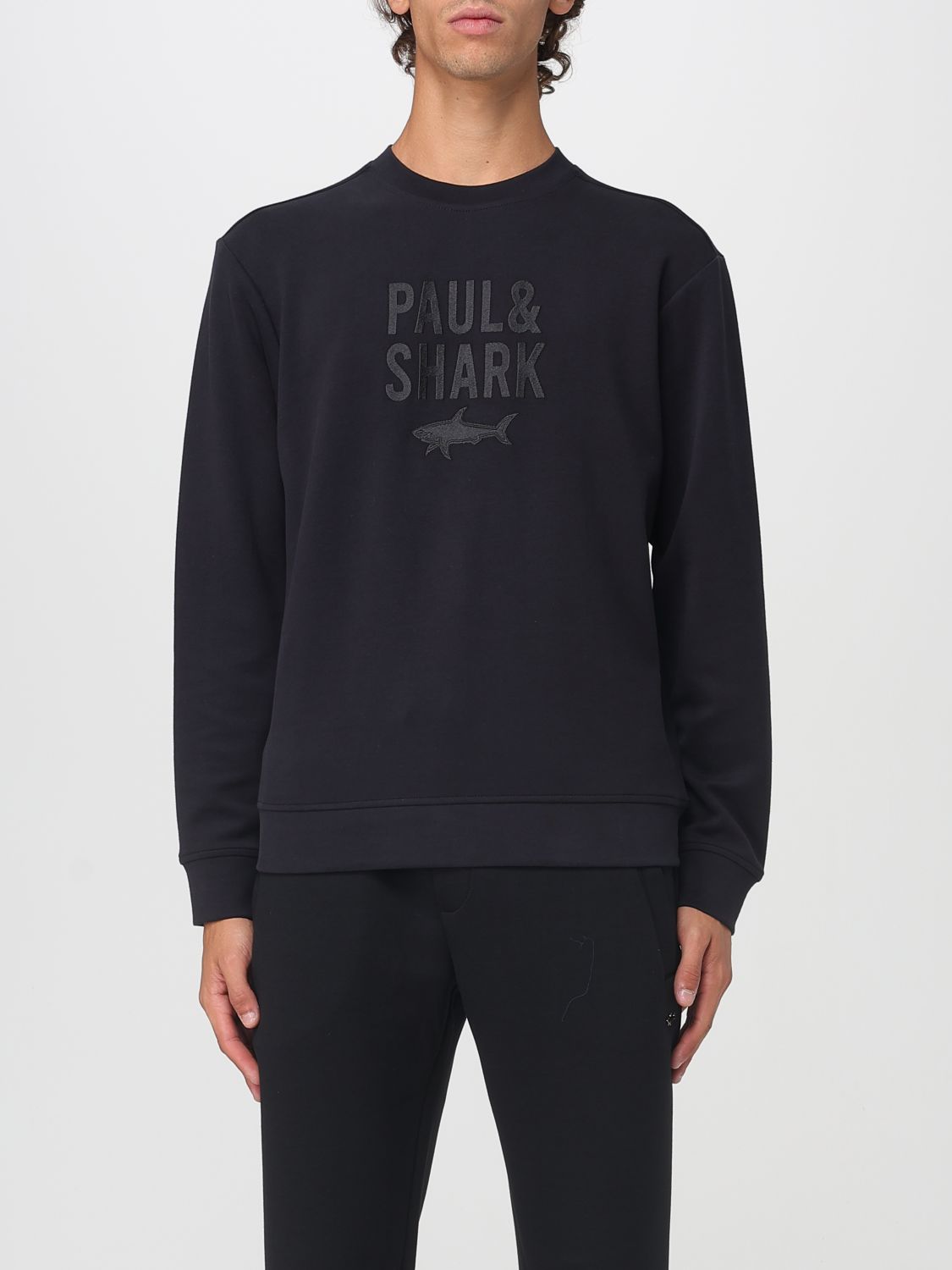 Paul & Shark Logo-embroidered Sweatshirt In Black