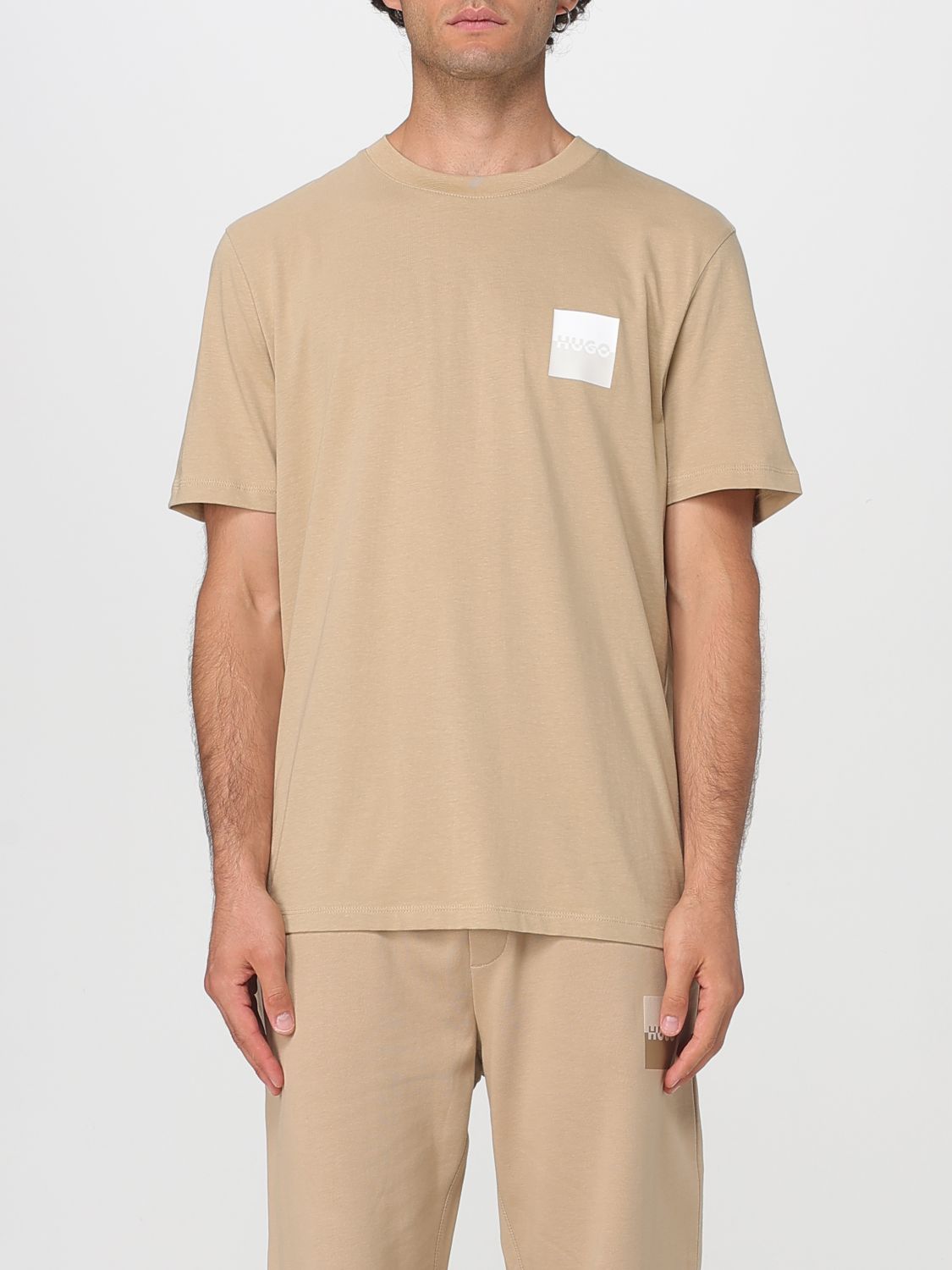 Hugo Boss T-shirt Hugo Men Color Beige In Brown