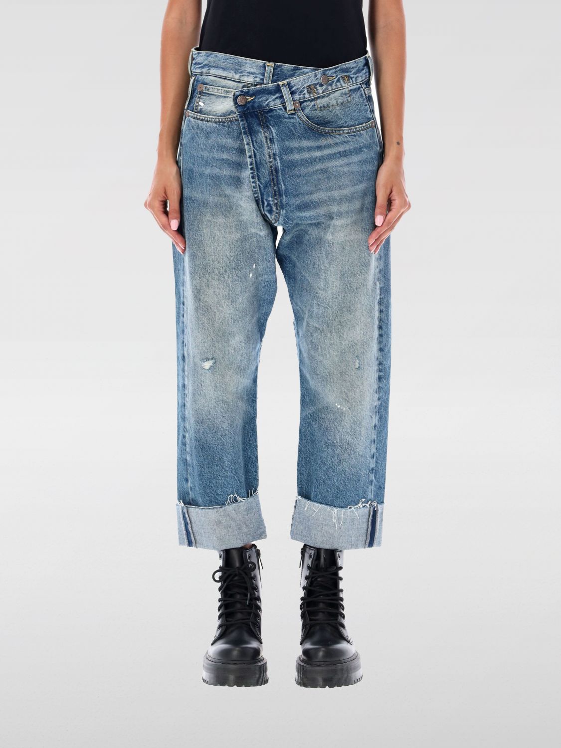 R13 Crossover Jeans In Blue