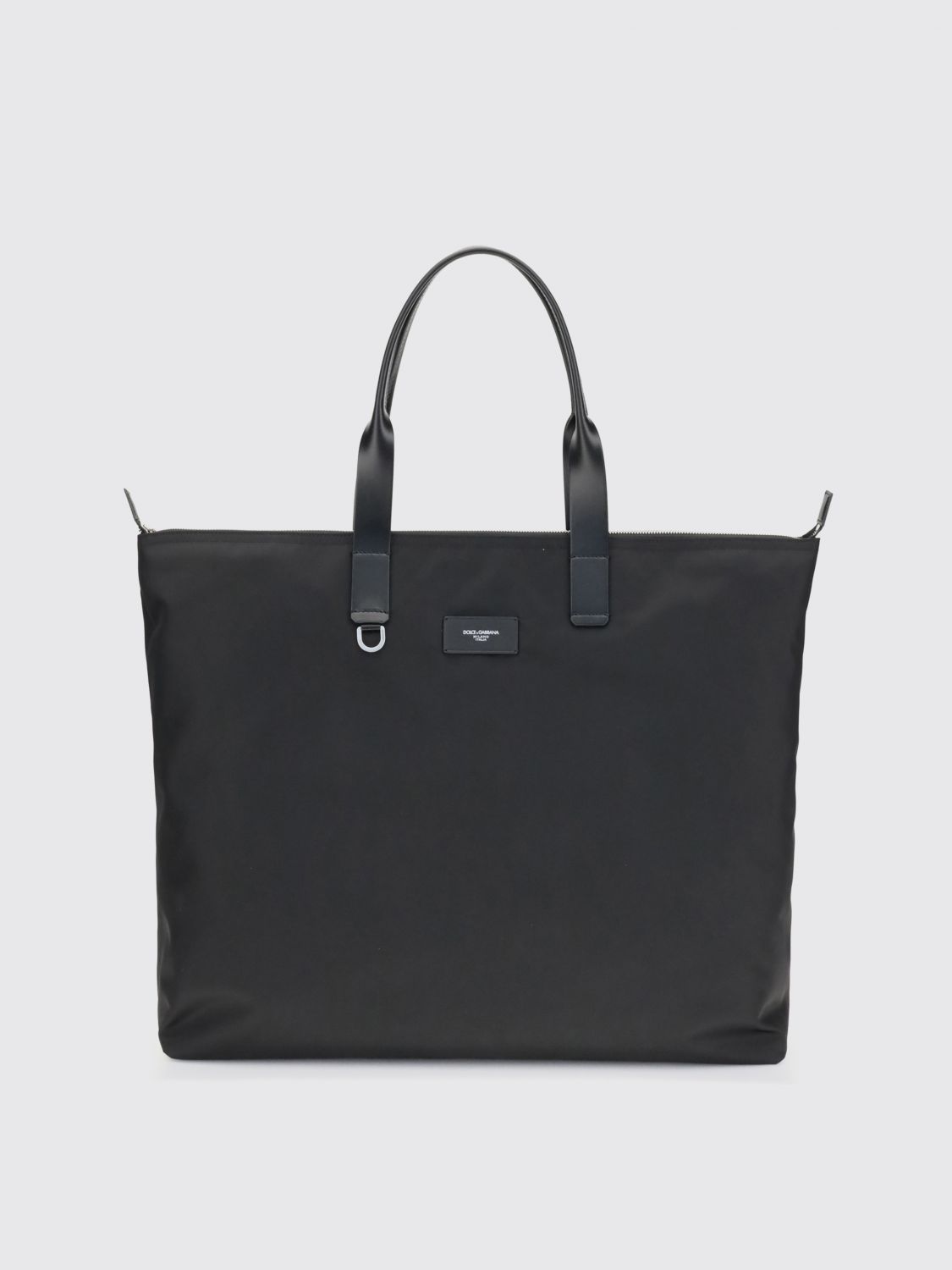 Dolce & Gabbana Structured Tote Bag With Metal Hardware And Top Handles In Black