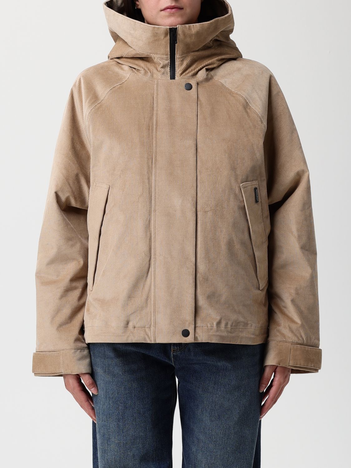Woolrich Jacket Woman Color Beige In Brown