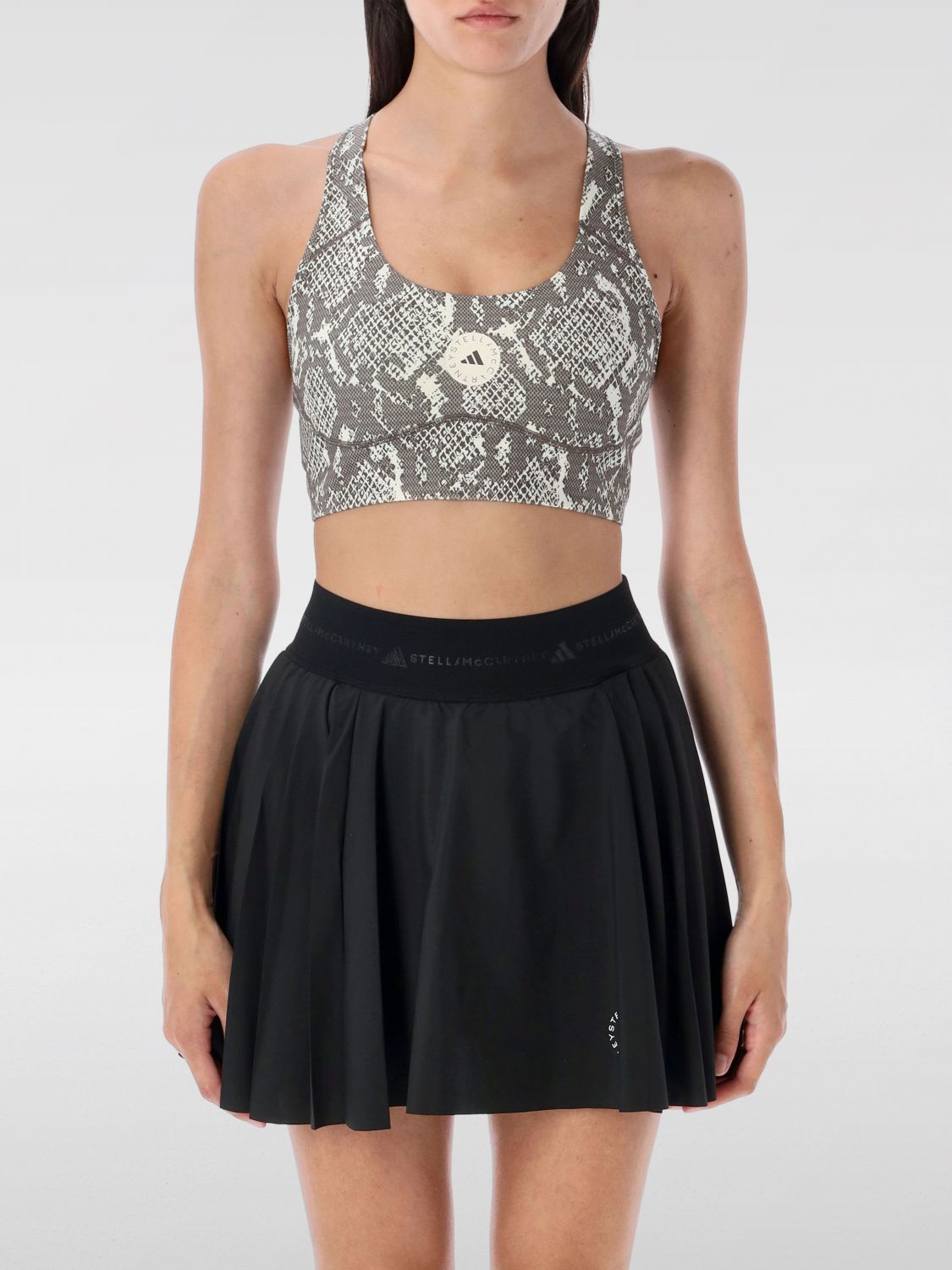 Adidas By Stella Mccartney Adidas By Stella Mc Cartney Top Grey In Animal Print
