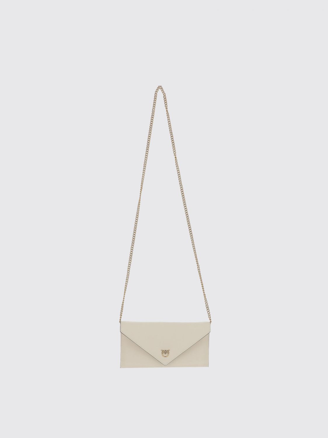 Pinko Chain-strap Flap Cross Body Bag In White
