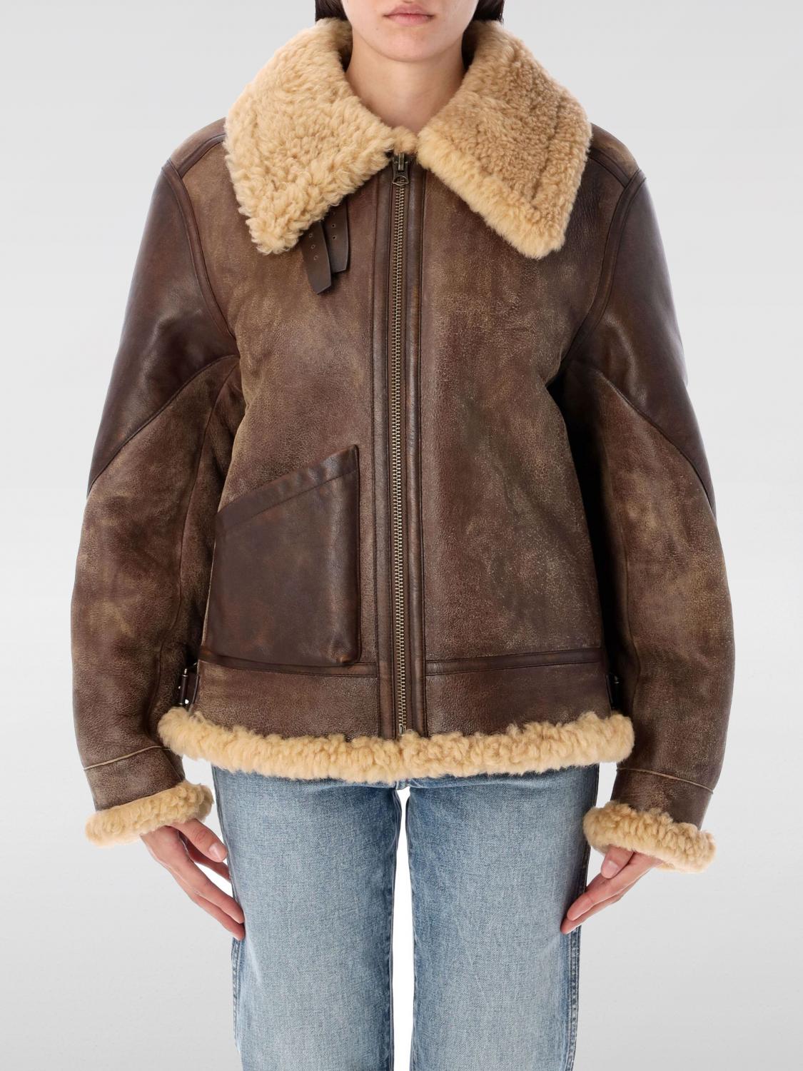 POLO RALPH LAUREN Fur Coat Woman color Leather