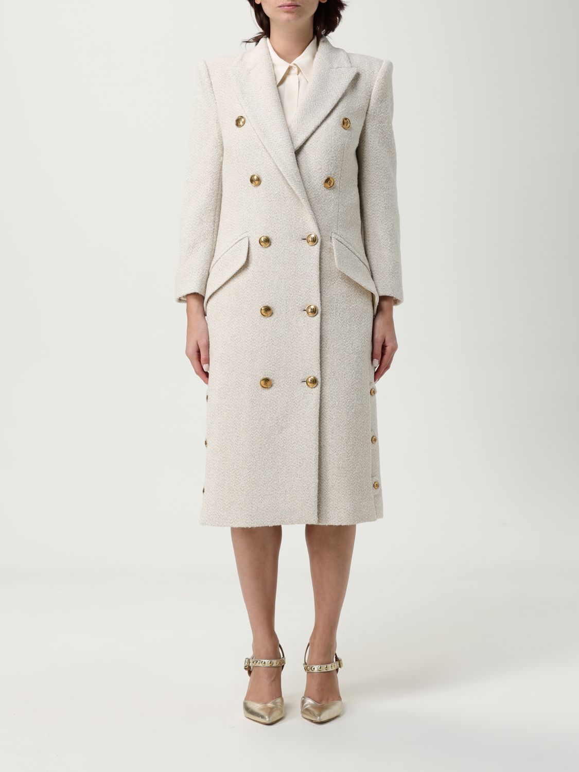Elisabetta Franchi Coat  Woman Color White In White