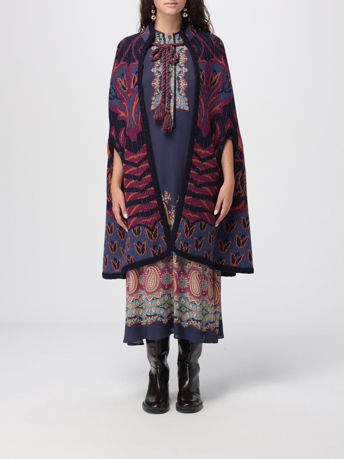 Etro Knitwear Capes Woman In Multi