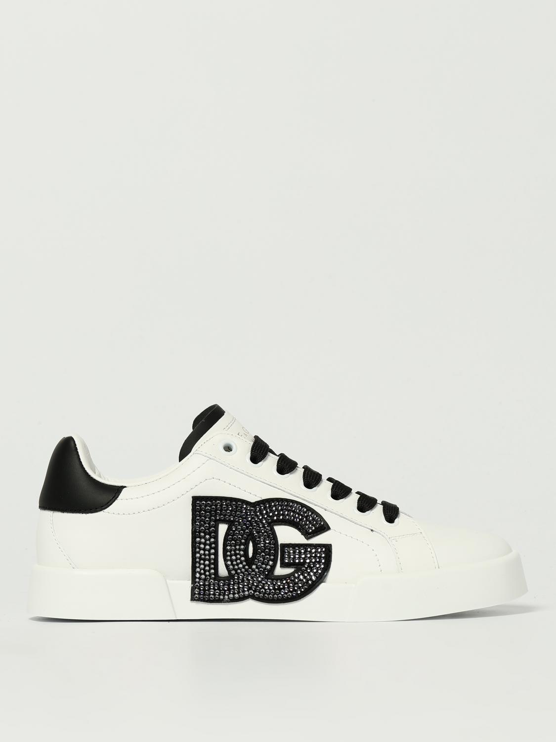 Dolce & Gabbana Portofino Light Strobel Sneakers In White
