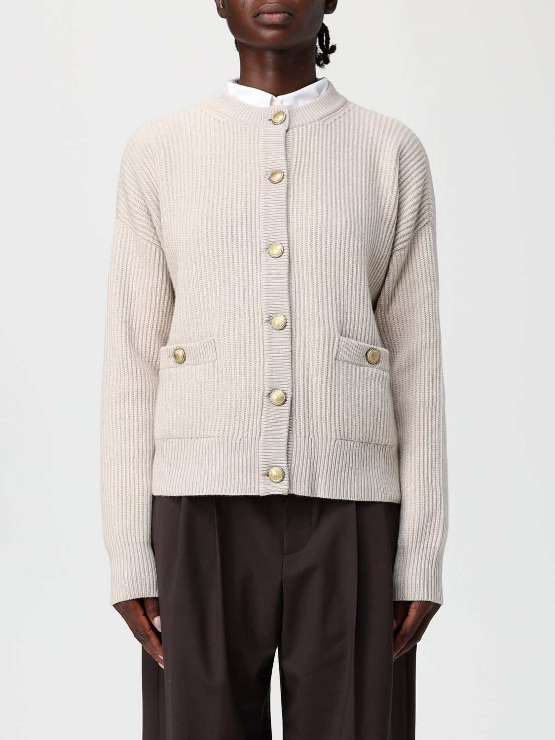 Brunello Cucinelli Cardigan  Woman Color Beige In White