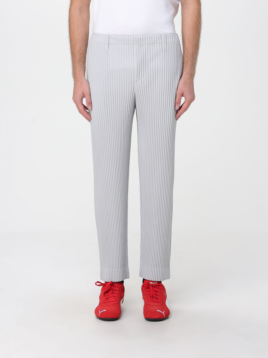 Issey Miyake Pants Homme Plisse' Men Color Grey In Gray
