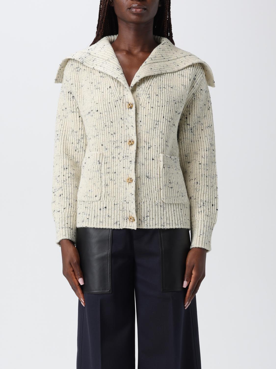 Bottega Veneta Womens Dove Knot Ribbed Wool-blend Cardigan In Multi