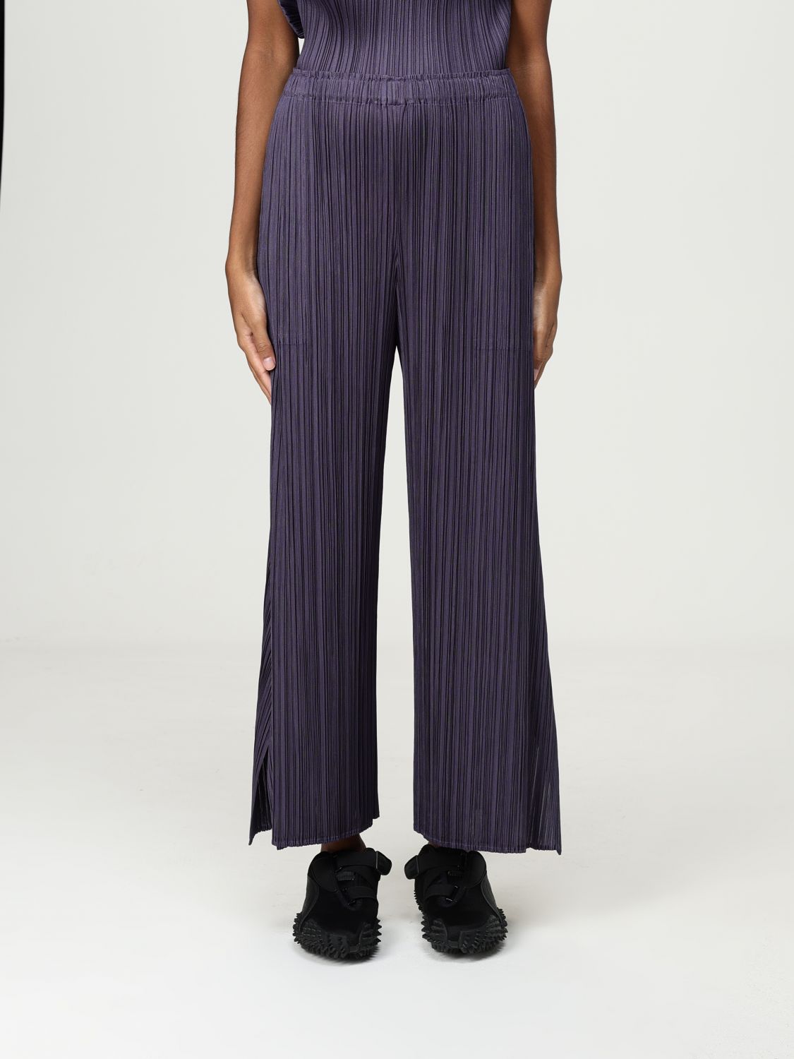 Issey Miyake Pants Pleats Please Woman Color Grey In Gray