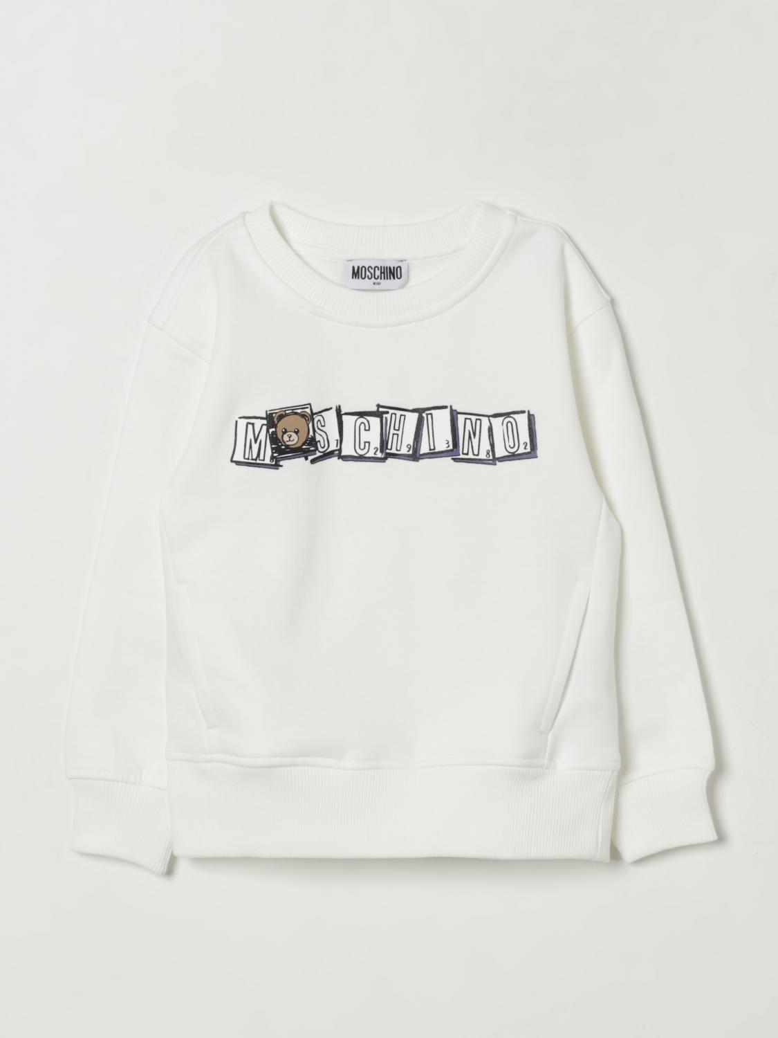 Moschino Logo-print Sweatshirt In White