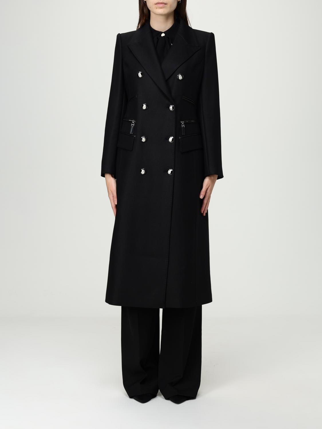 Elisabetta Franchi Coat  Woman Color Black In Black