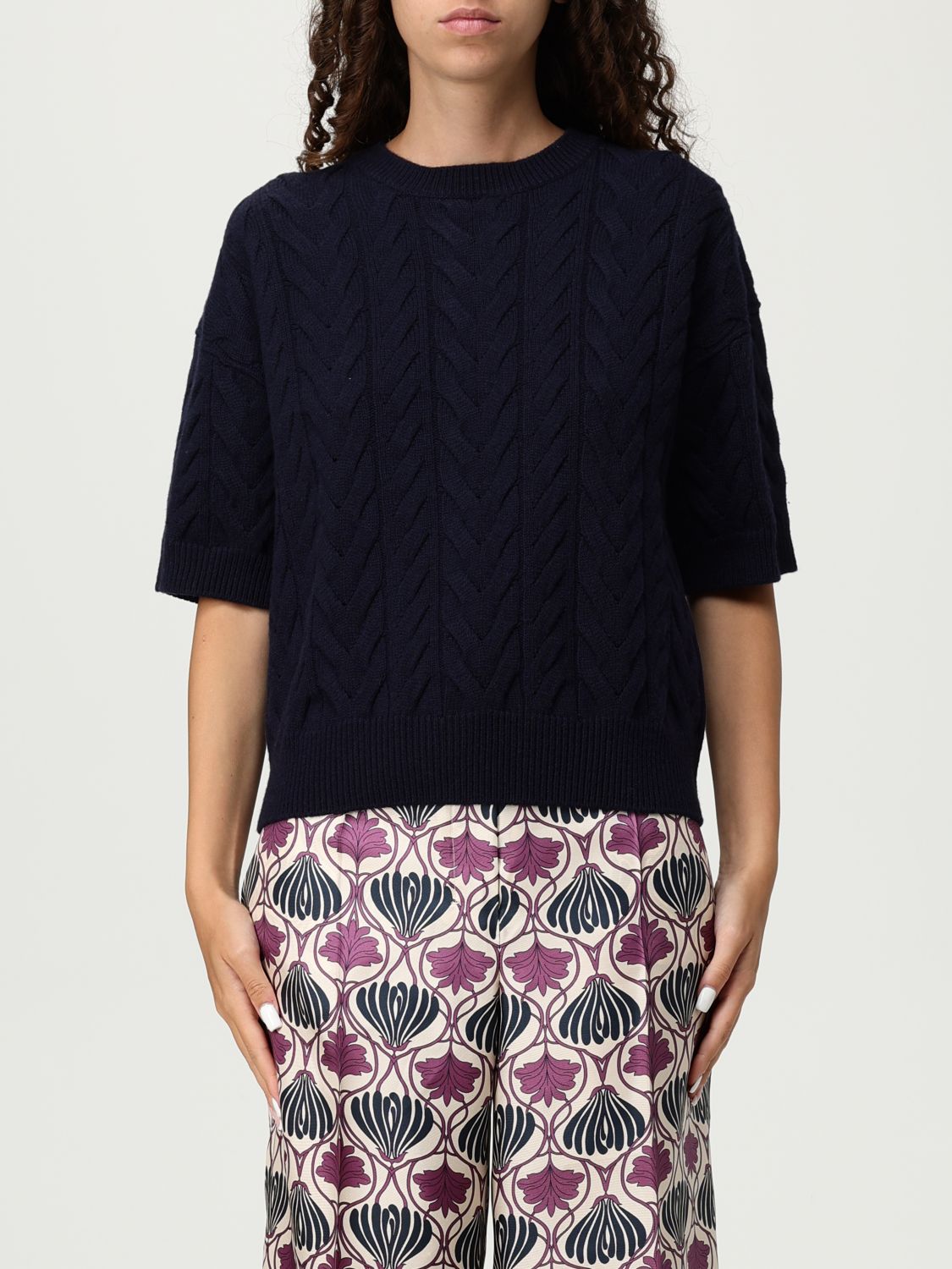 Max Mara Cardigan Woman Color Blue In Blue