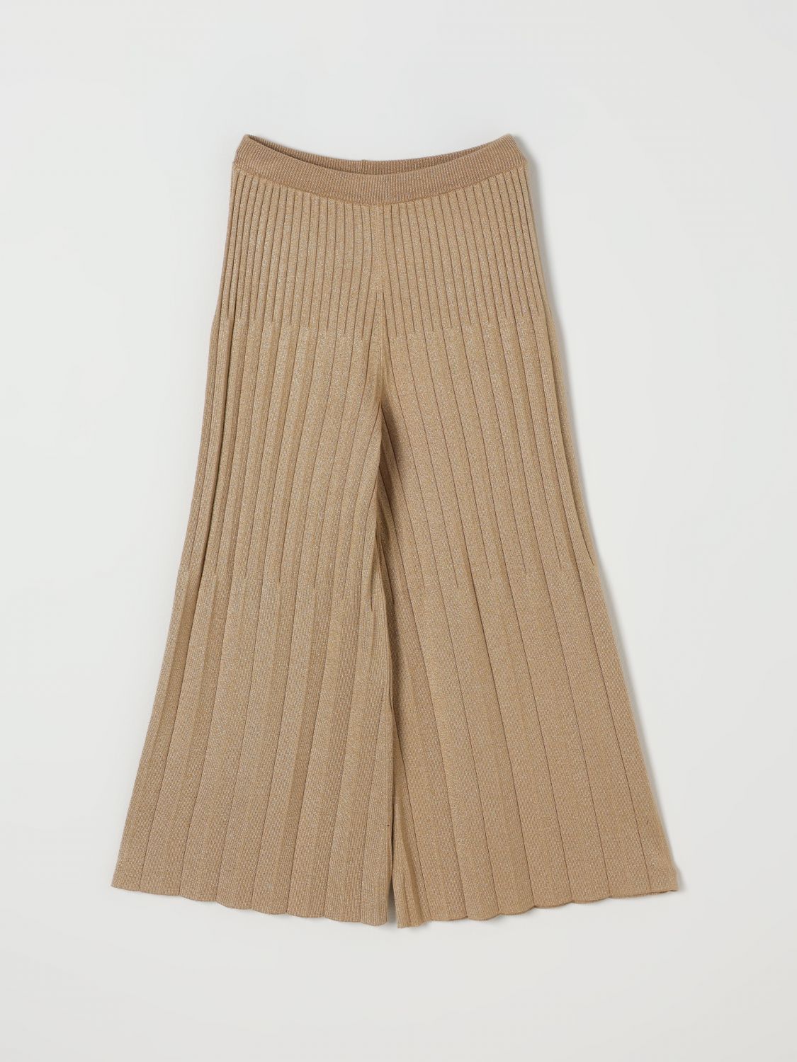 Twinset Pants Kids Color Gold In Brown