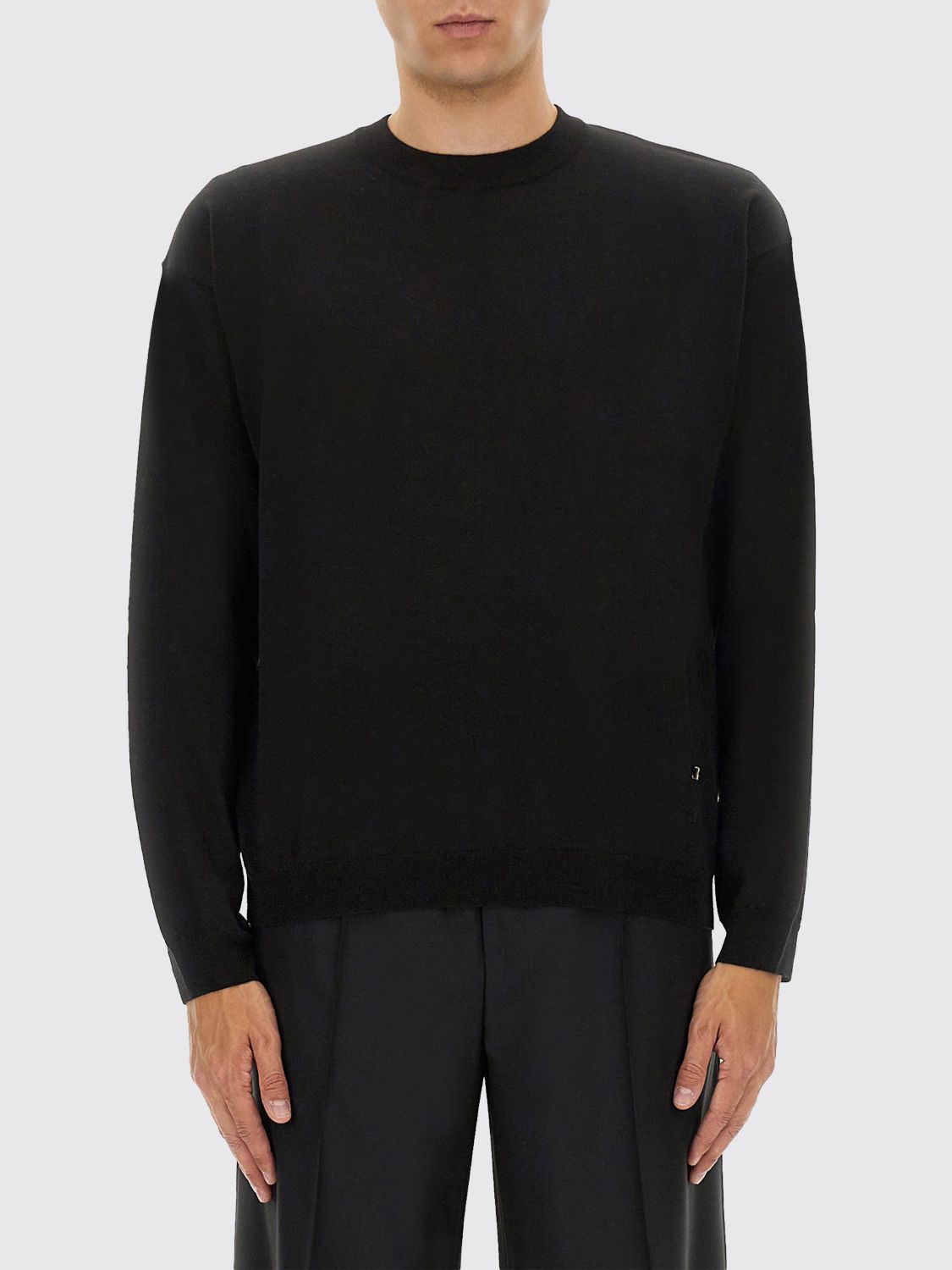Moschino Wool And Silk Pullover In Black