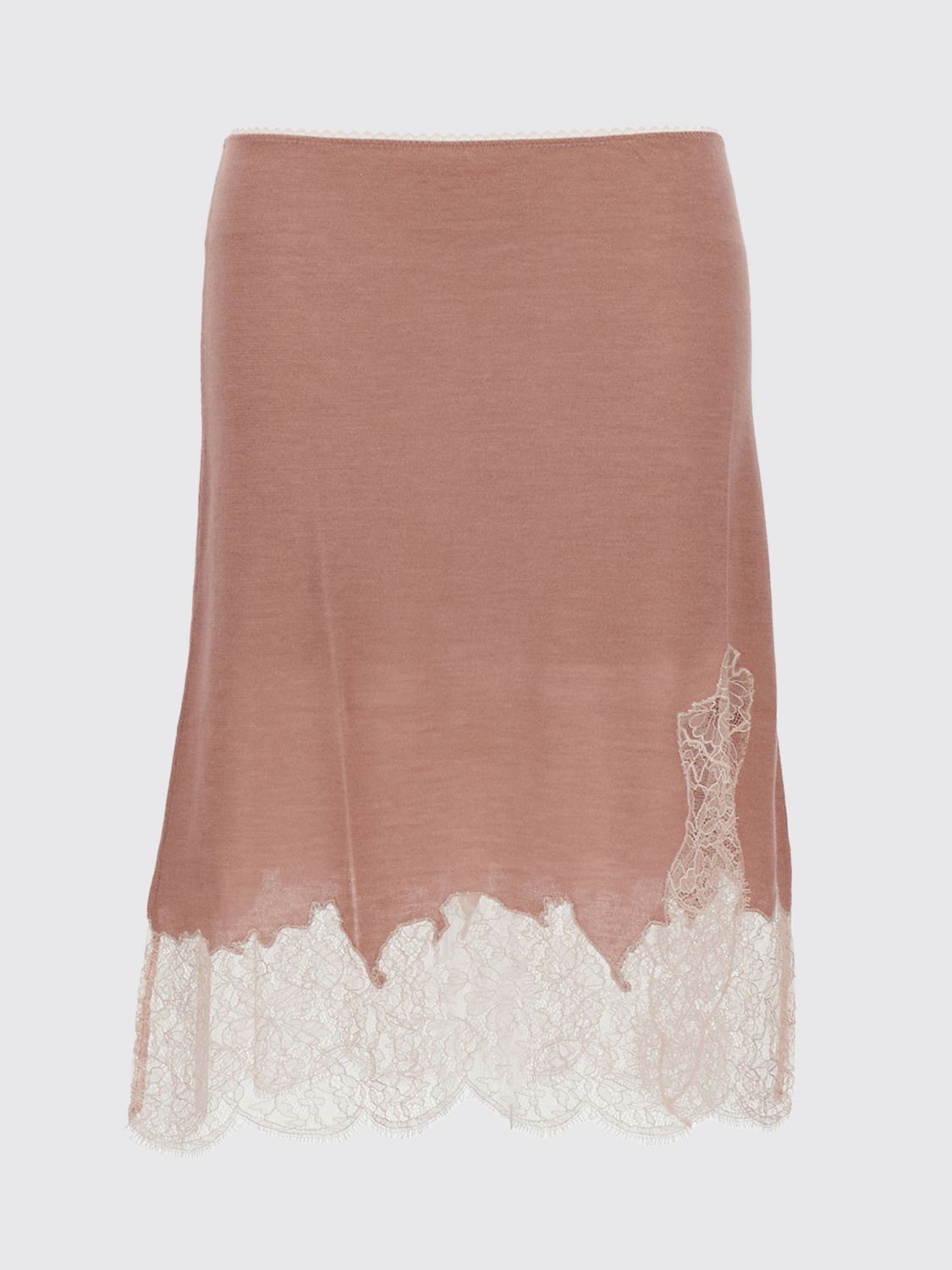 FENDI Gonna midi in misto cashmere e pizzo