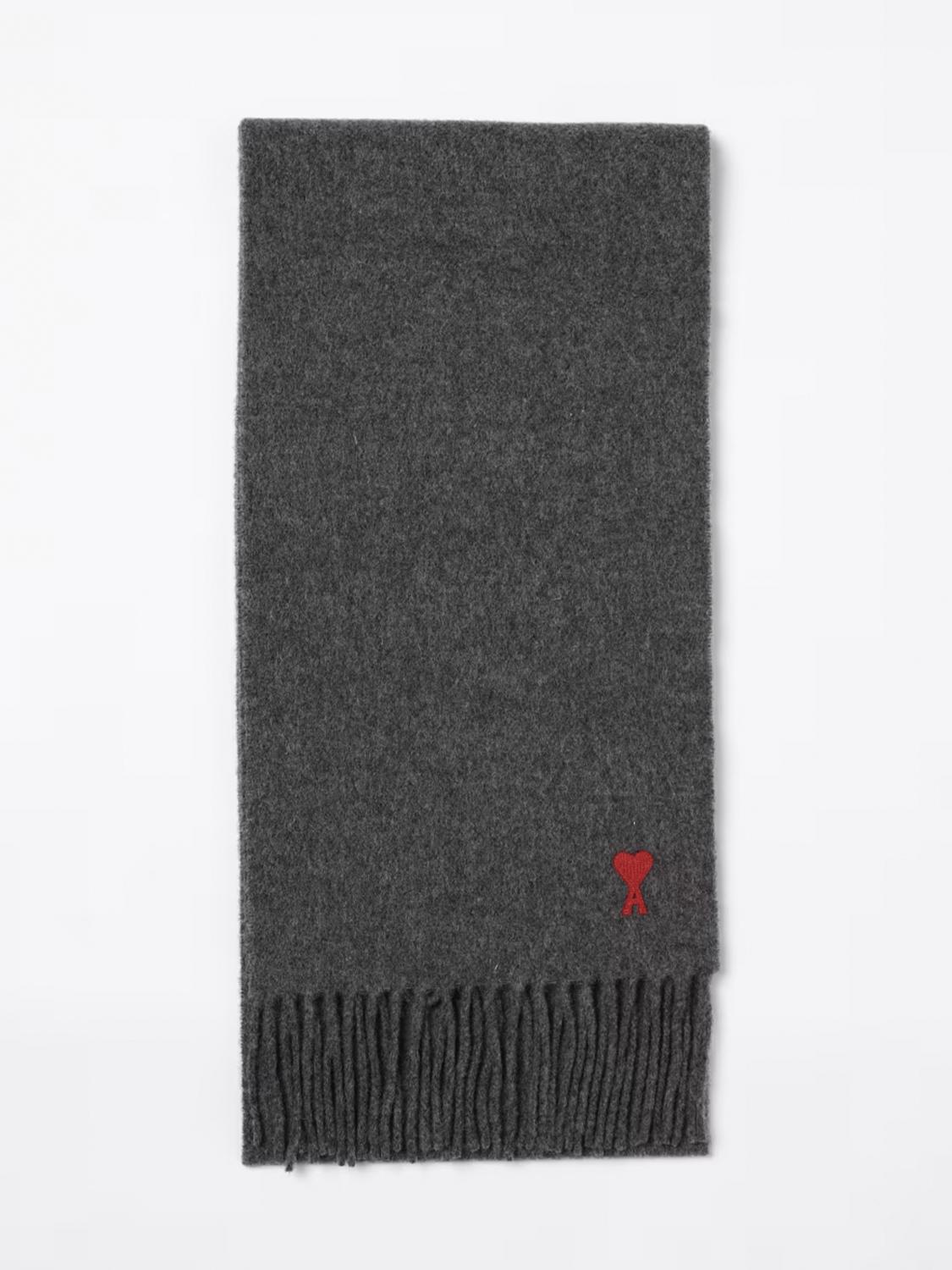 AMI Paris AMI PARIS Scarf Men color Grey　AMI PARIS スカーフ メンズ カラーグレー