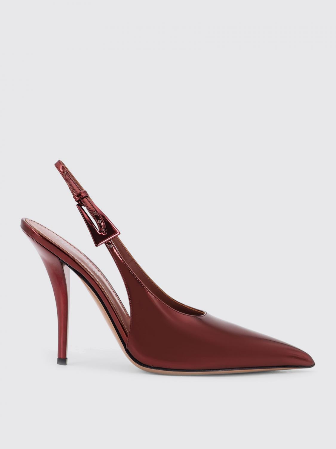 Paris Texas Jessica Slingback Mirror Leather Pumps In Burgundy