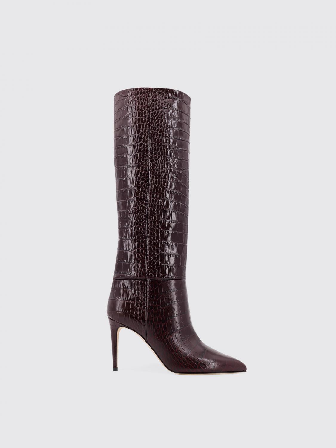 Paris Texas Crocodile-embossed 110mm Knee Boots In Red
