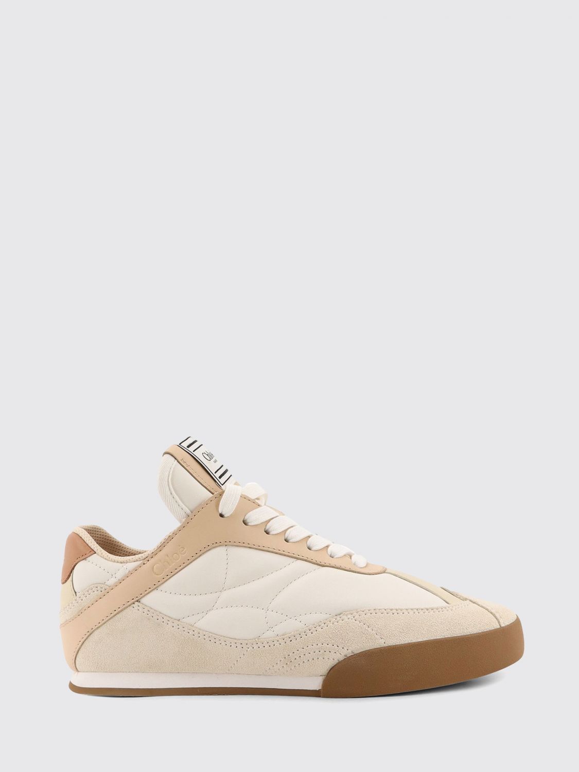 Chloé Kick Leather And Suede Low-top Sneakers In Multi