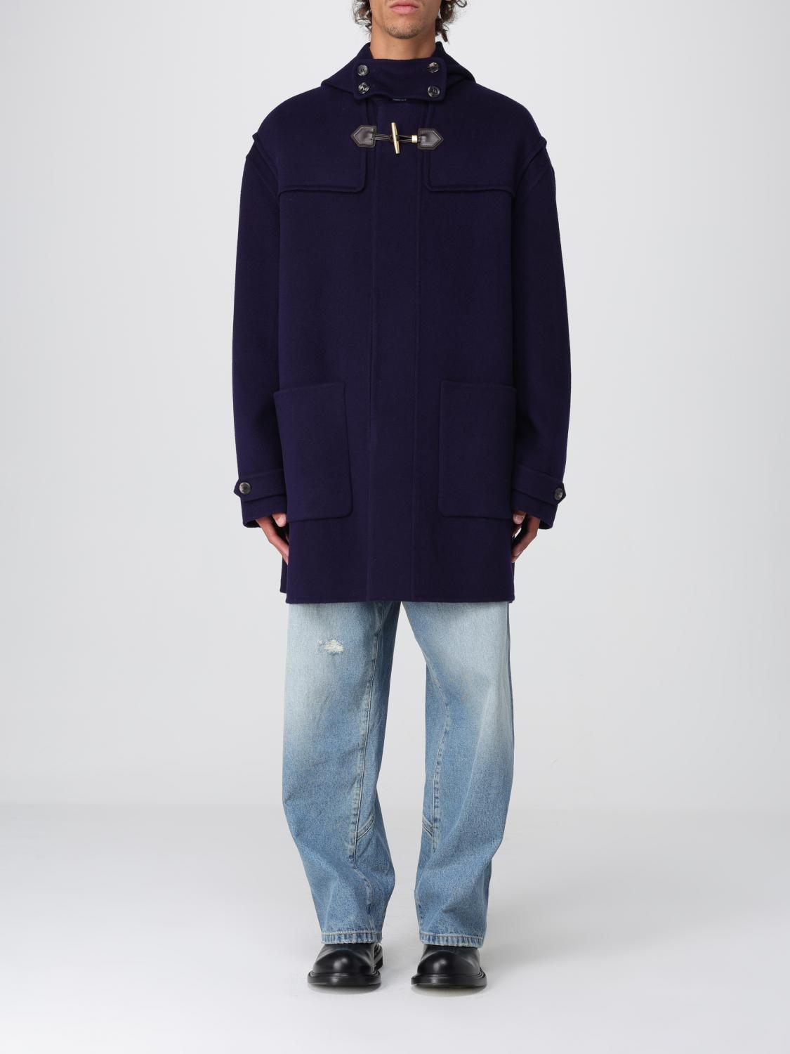 Moschino Coat Couture Men Color Blue In Blue