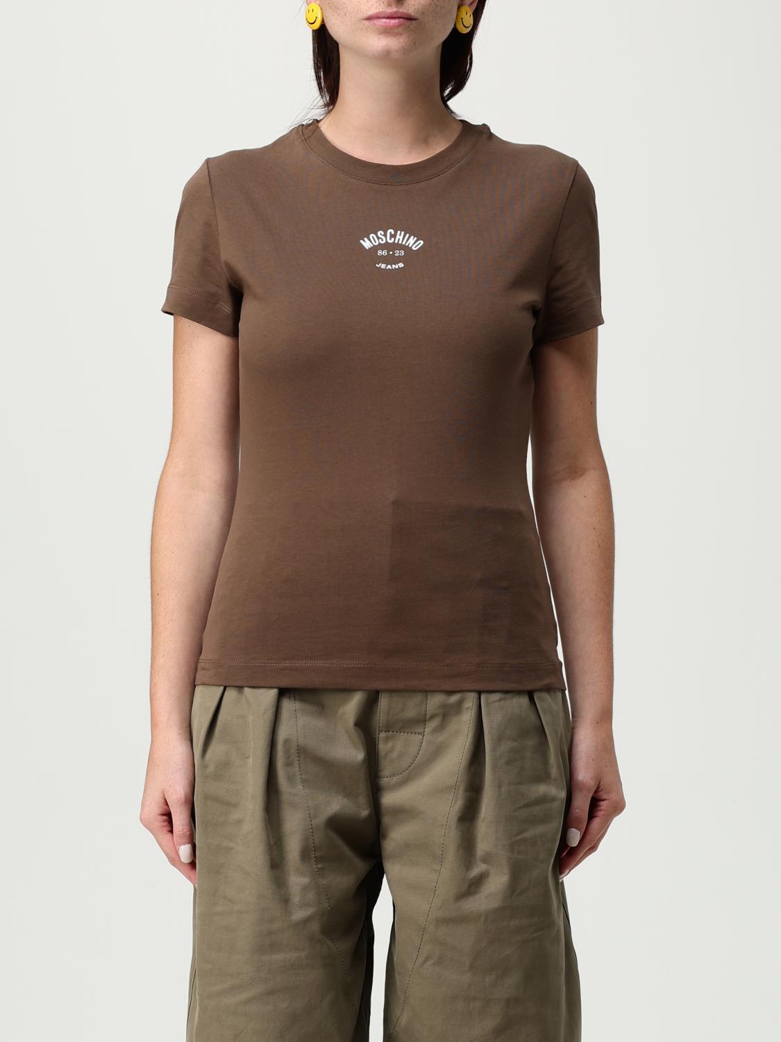 Moschino T-shirt  Jeans Woman Color Grey In Brown