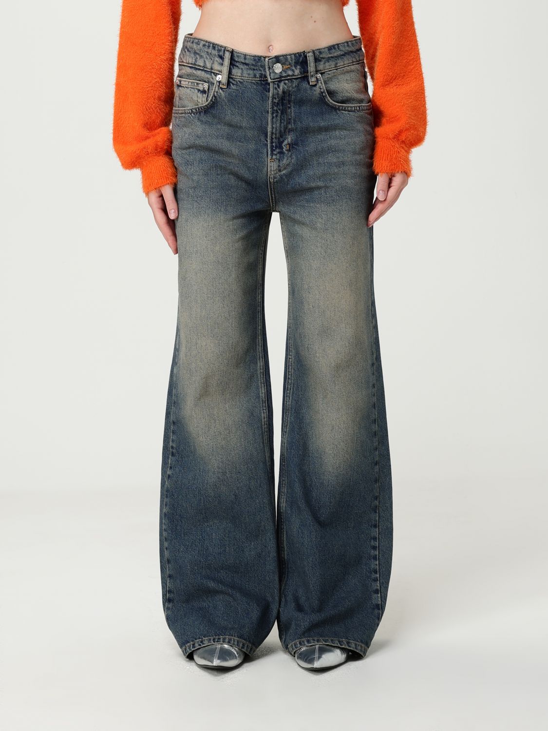 Moschino Jeans  Jeans Woman Color Denim In Blue