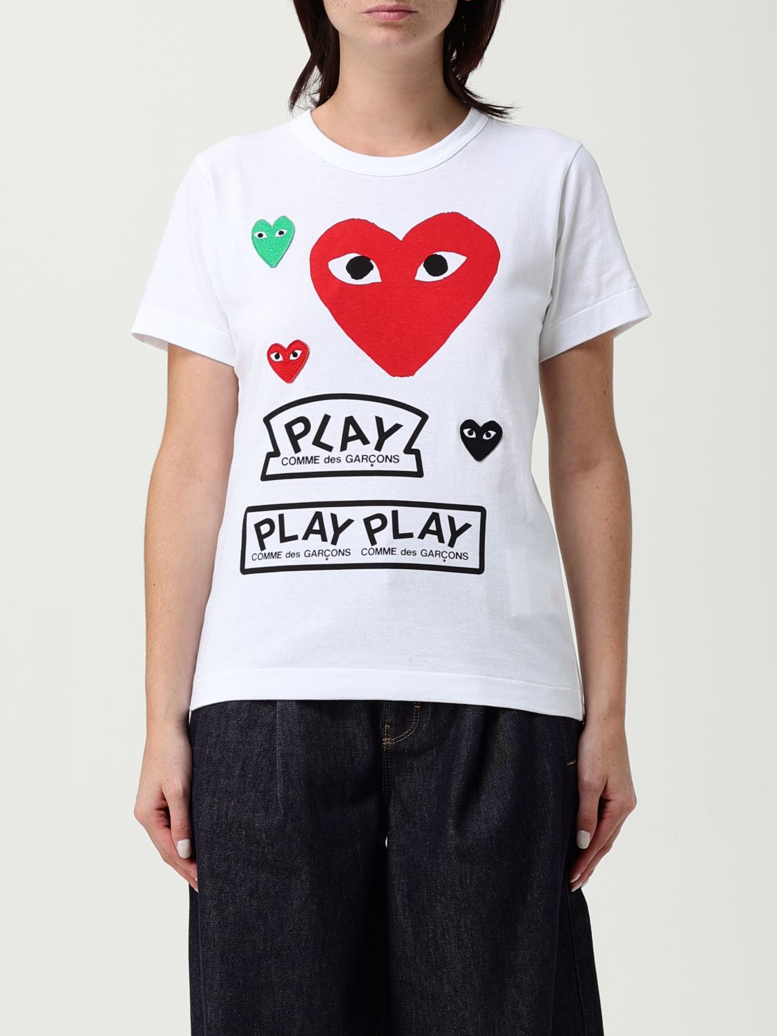 Comme Des Garçons Play T-shirt Comme Des Garcons Play Woman Color White In White