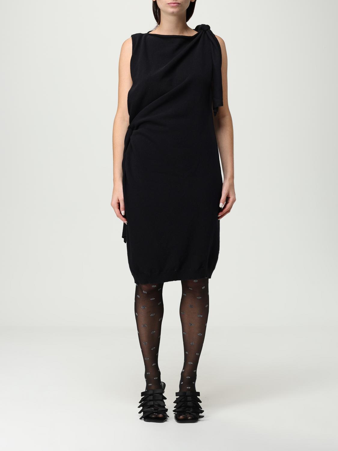 Moschino Dress Couture Woman Color Yellow In Black