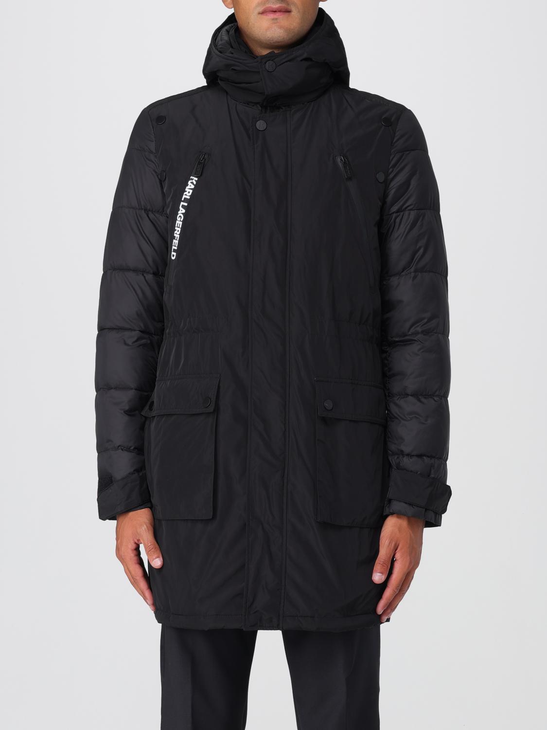 Karl Lagerfeld Hoodie Jacket In Black In Black