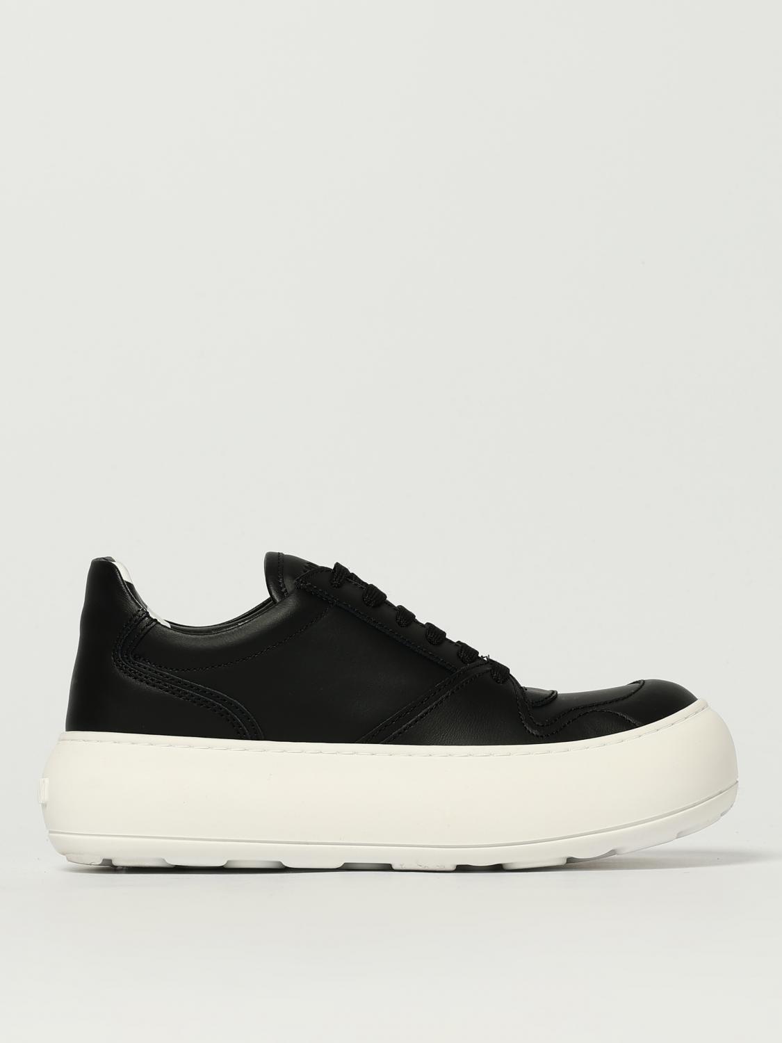 Moschino Sneakers In Calf Leather Ollie In Black
