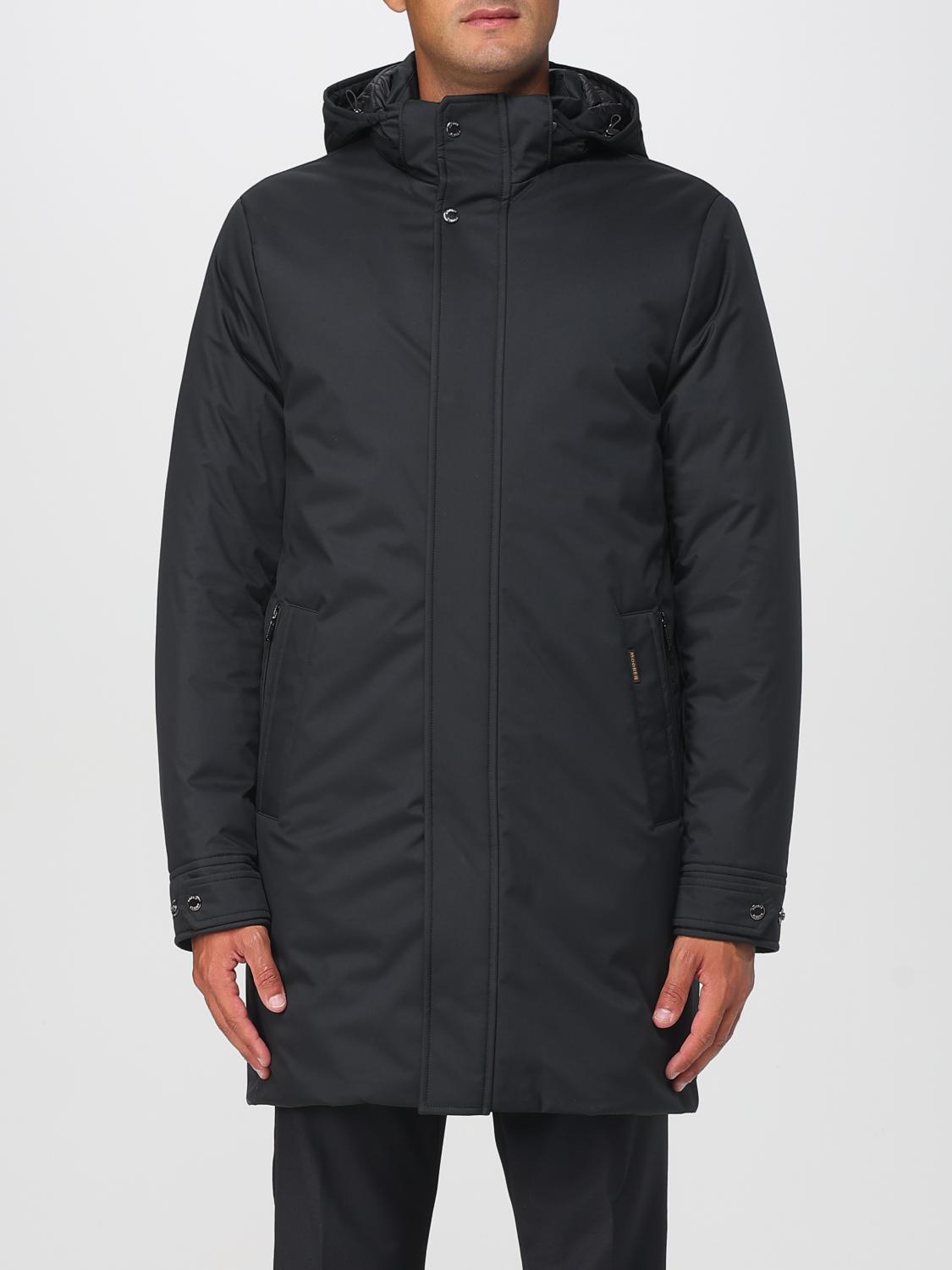 Moorer Raffaello Hooded Coat In Black