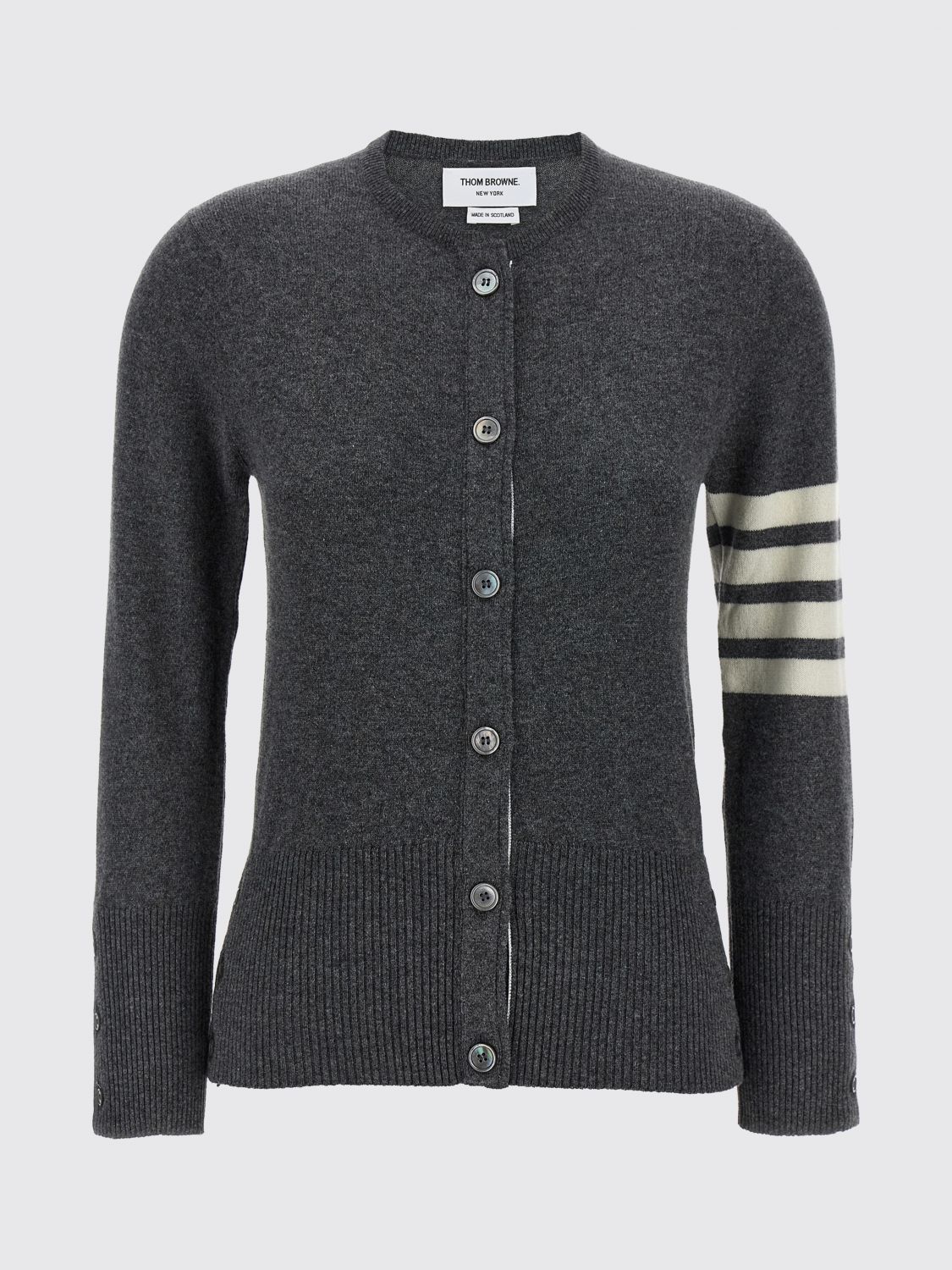 Sweater THOM BROWNE Woman color Mouse Grey