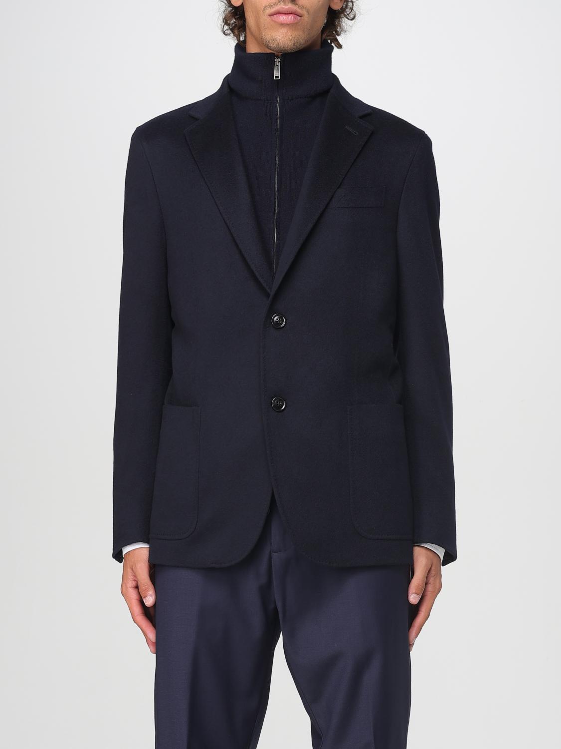 Zegna Jacket  Men Color Blue In Black