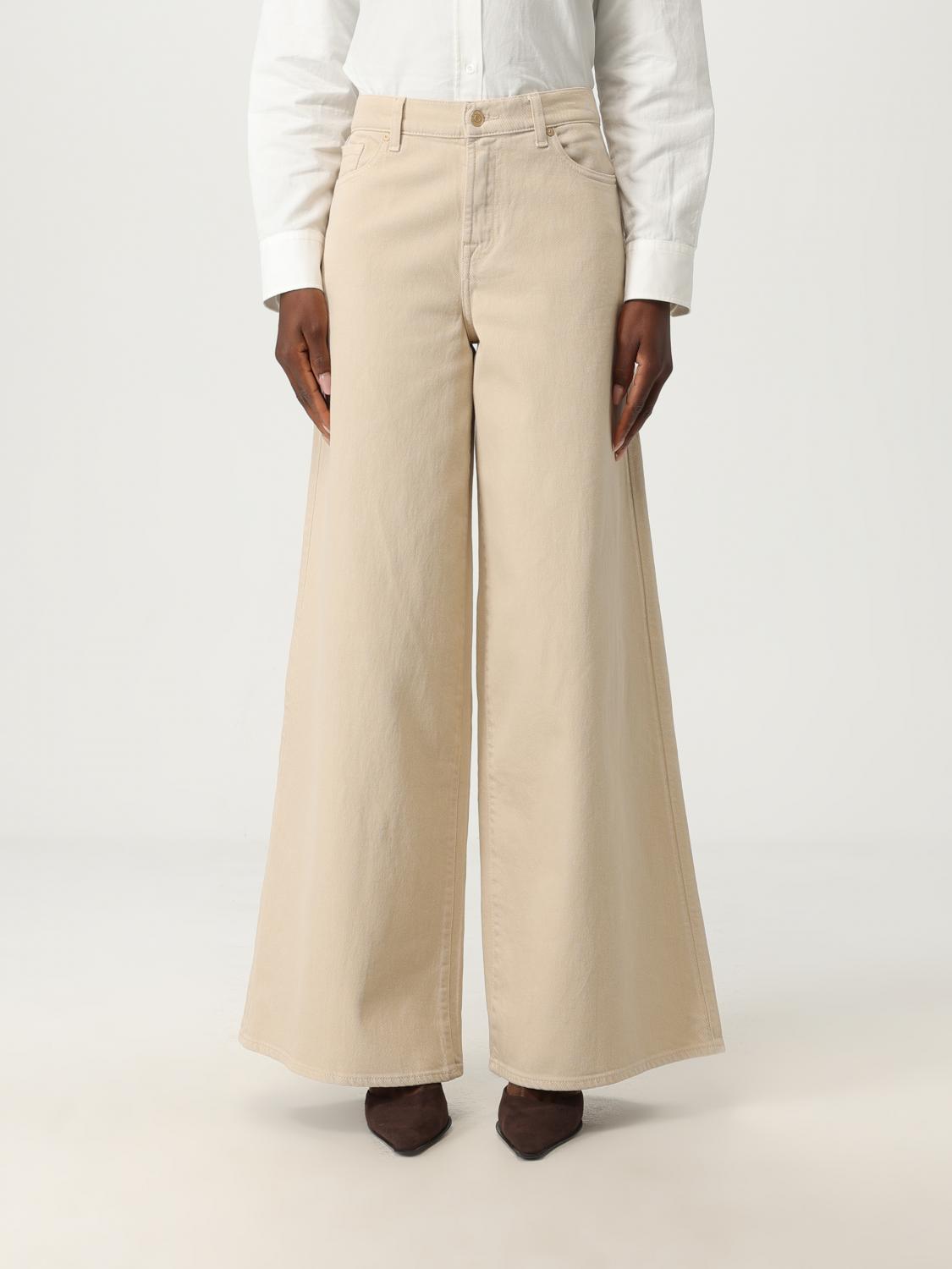 7 For All Mankind Willow Wide-leg Jeans In White
