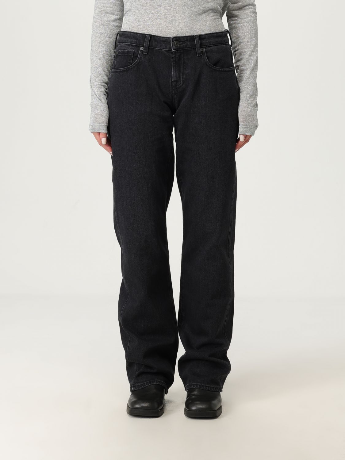 7 For All Mankind Jeans  Woman Color Black