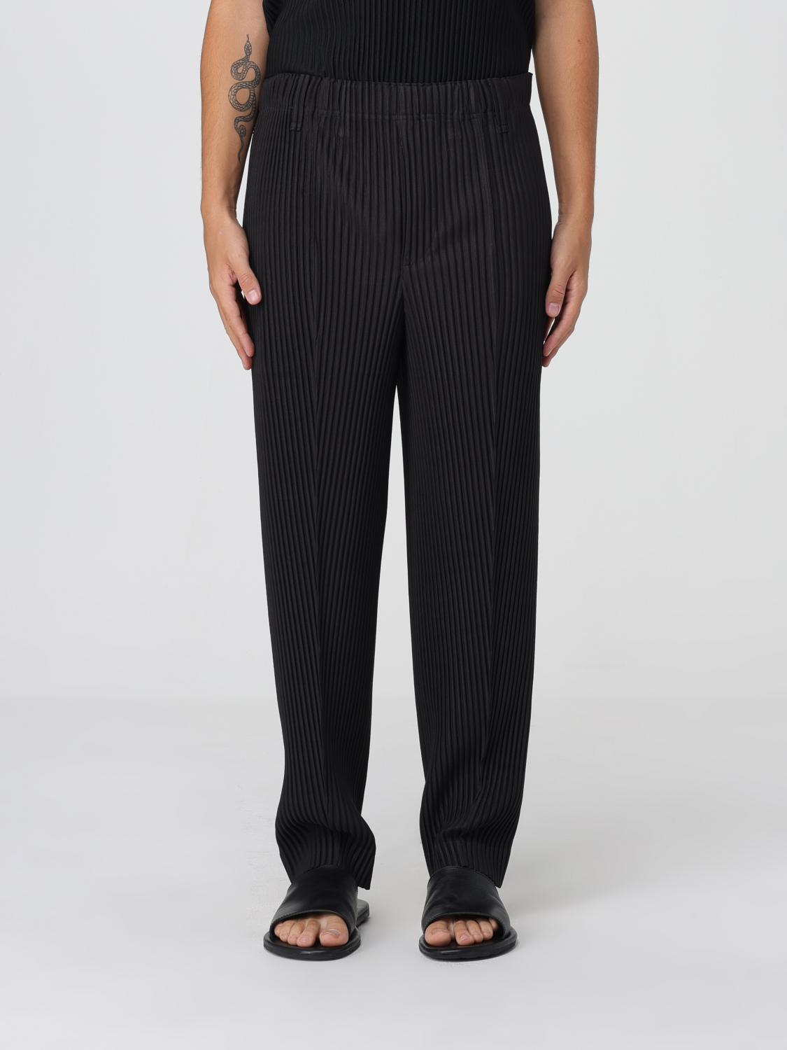 Issey Miyake Plissierte Mc September Straight-leg-hose In Black