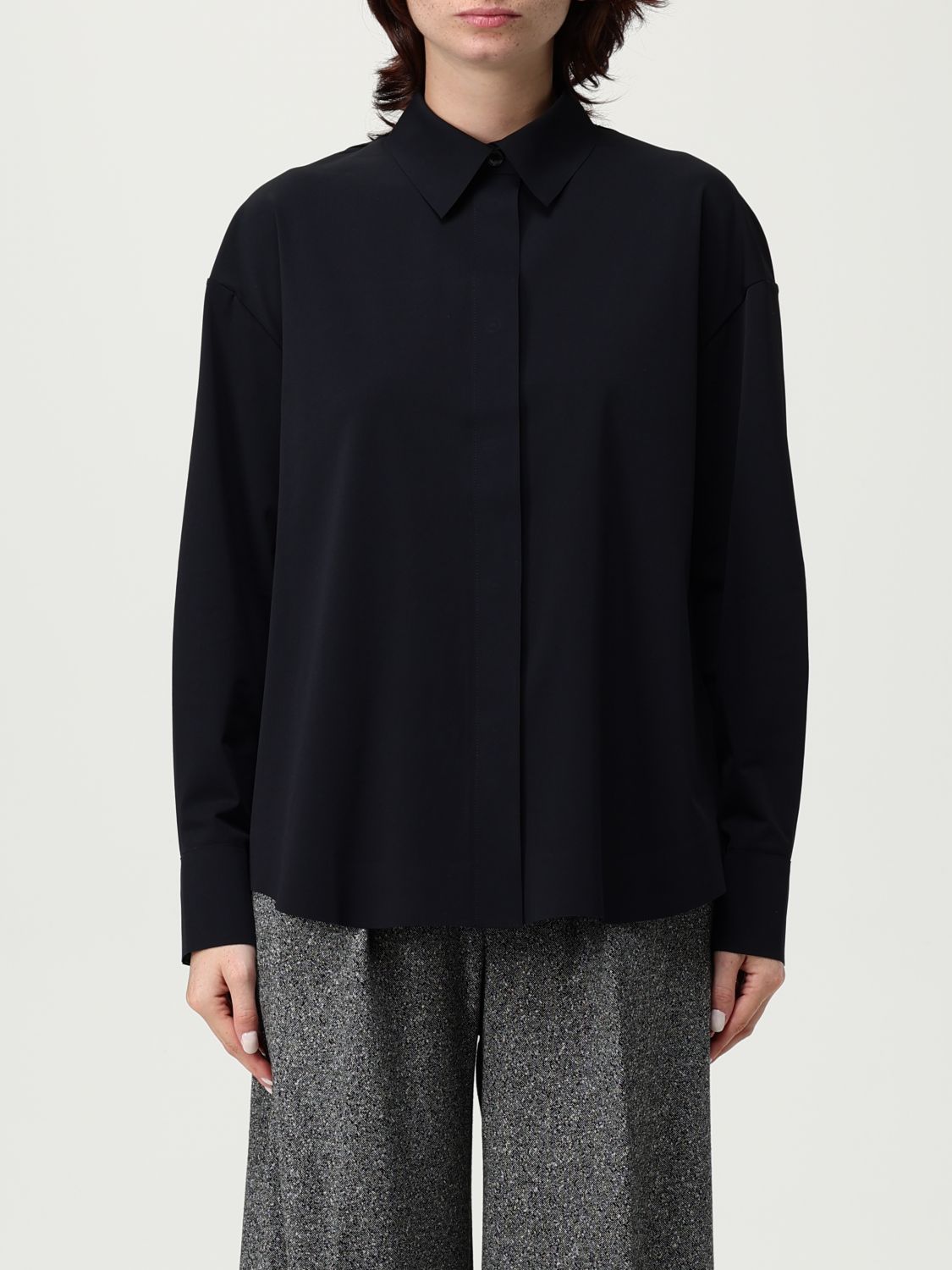 Mm Max Mara Shirt Woman Color Black In Black