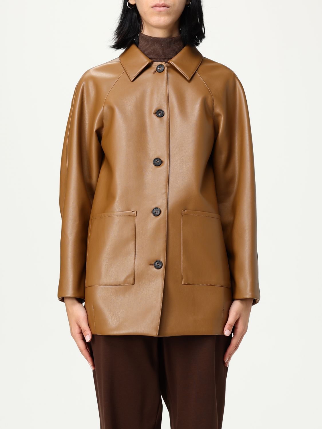 Mm Max Mara Jacket  Woman Color Brown In Brown