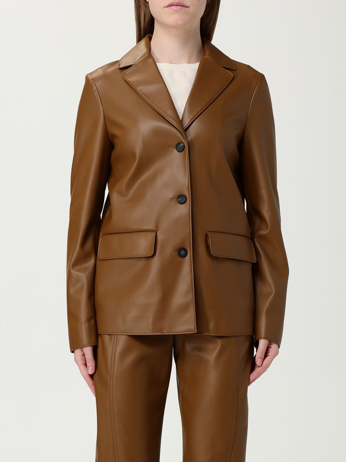 Mm Max Mara Blazer Woman Color Brown In Brown