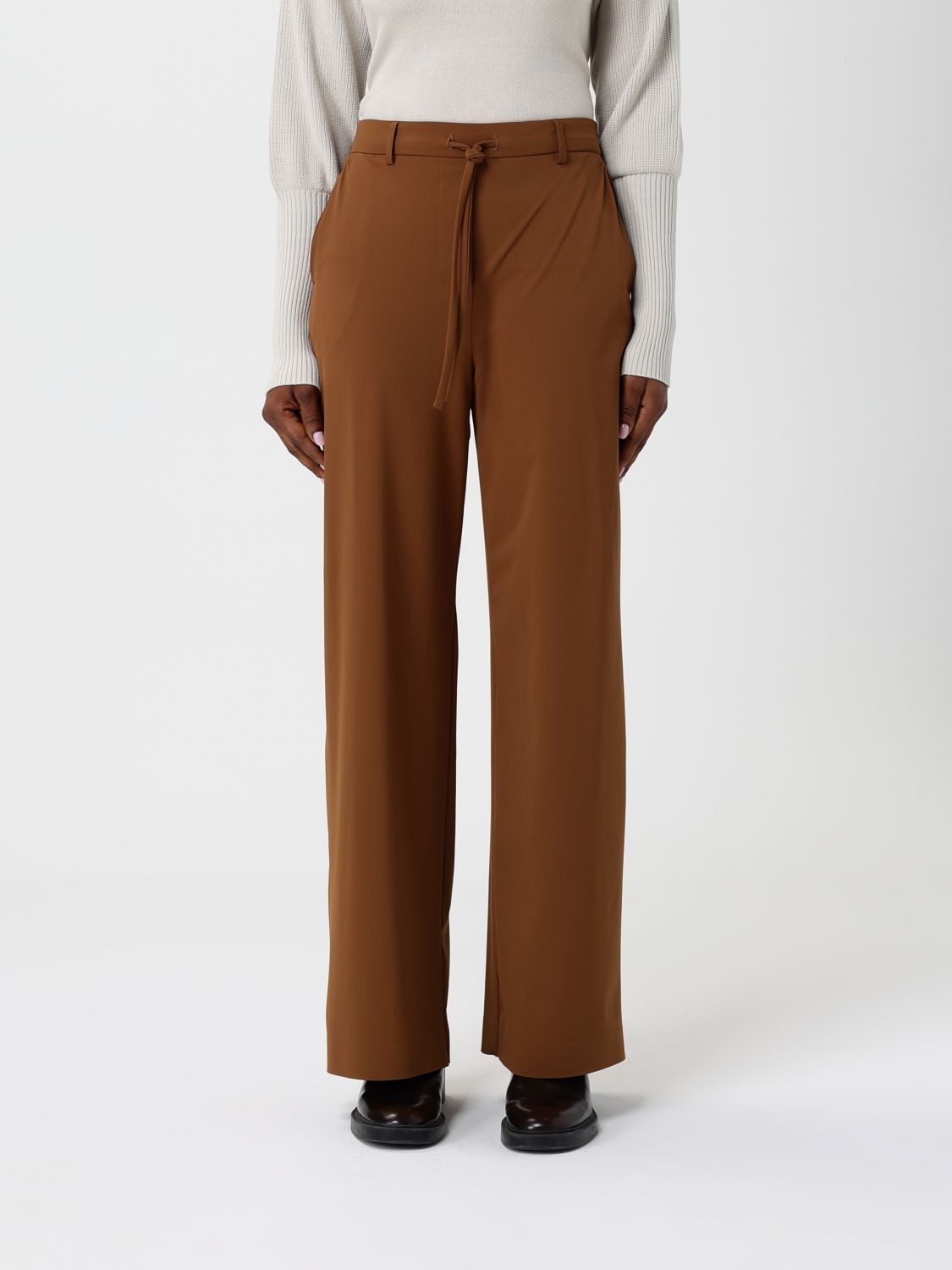 Mm Max Mara Pants  Woman Color Brown In Brown