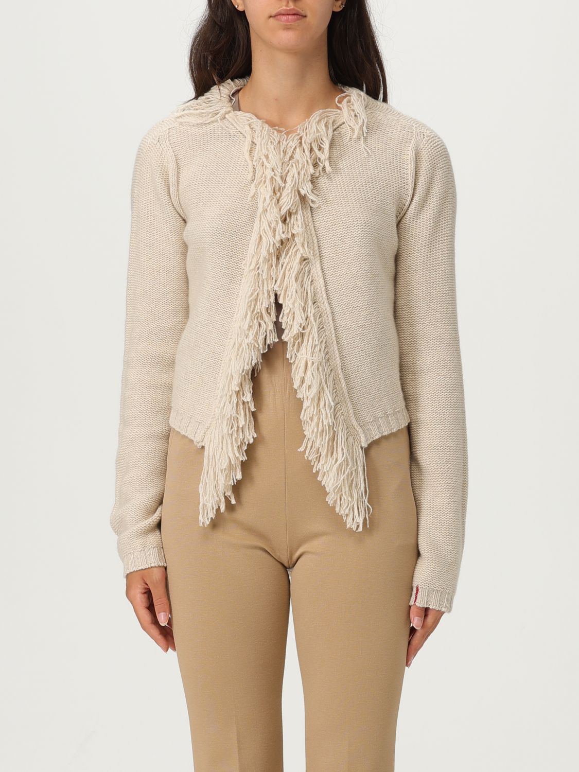 Liviana Conti Aiden Fringed Cardigan In Multi