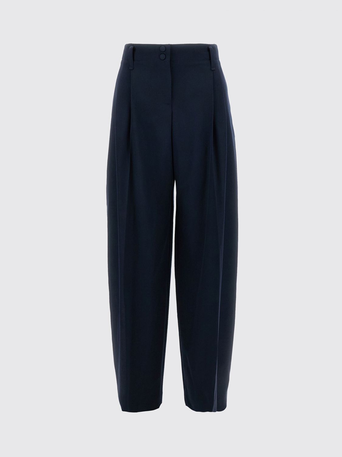 Alexander Mcqueen Wide-leg Wool Trousers With Pleats And Side Pockets In Multi