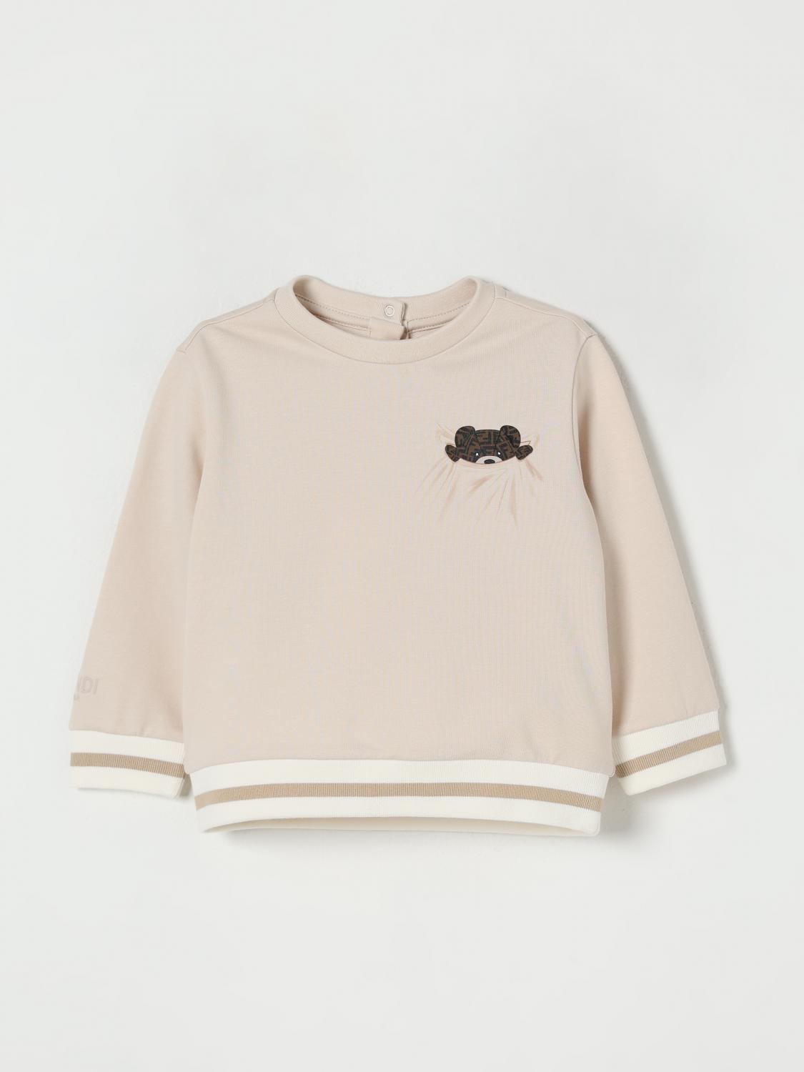 FENDI Felpa a girocollo in cotone Teddy FF