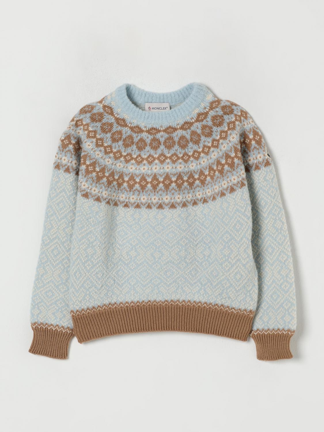 MONCLER Sweater Kids color Sky Blue　MONCLER セーター キッズカラー スカイブルー MONCLER